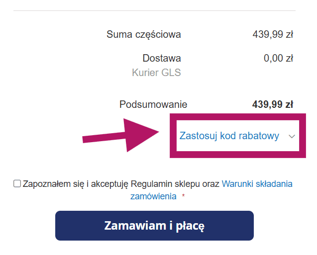Gdzie wpisać kod rabatowy na ButyJana.pl