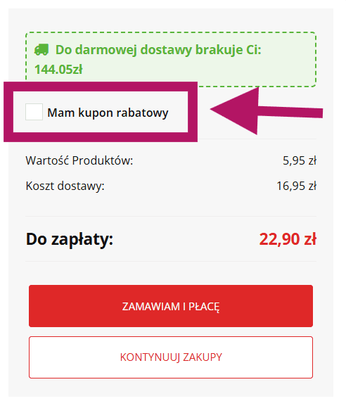 Gdzie wpisać kupon rabatowy na Raj Ogrodnika