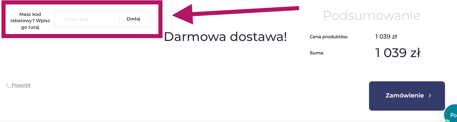 Gdzie wpisać kod rabatowy w Sweetsen.pl