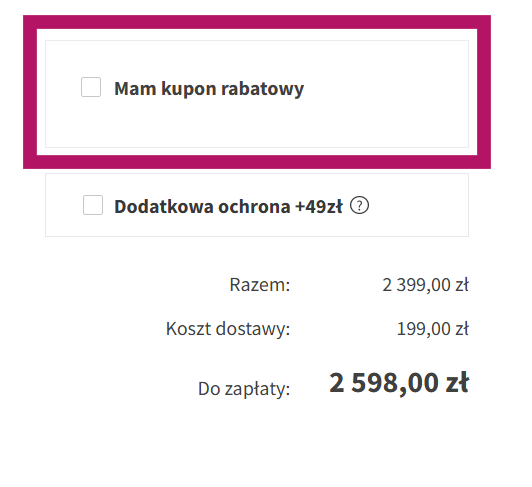 Zastosowanie kodu rabatowego w sklepie Meblemwm.pl