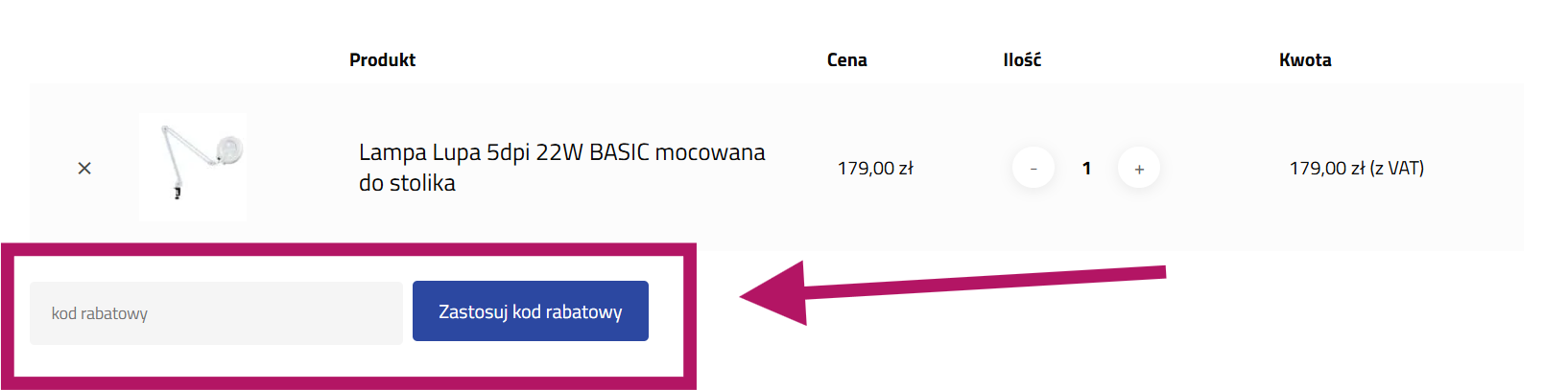 Gdzie wpisać kod rabatowy w Cosnet?