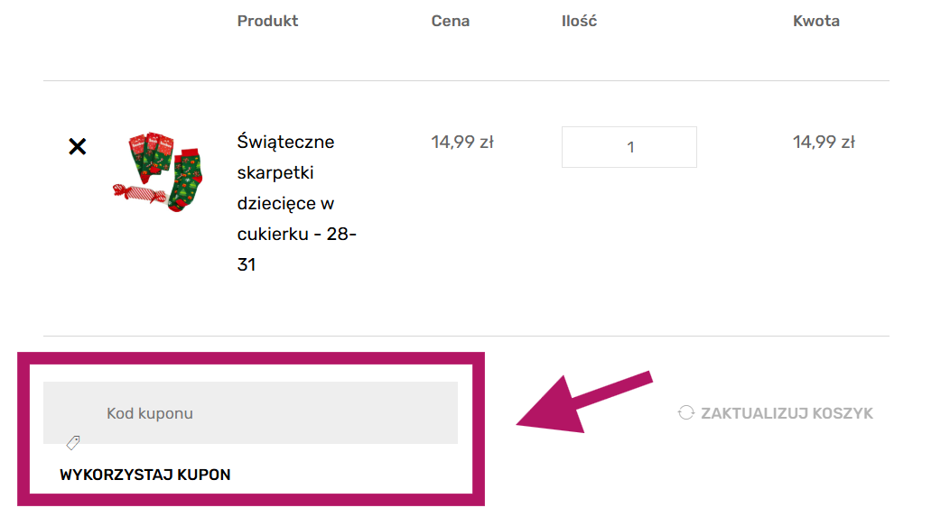 Zastosowanie kuponu rabatowego w Domowystragan.pl