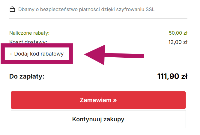 Gdzie wpisać kod rabatowy w Podaruje.com