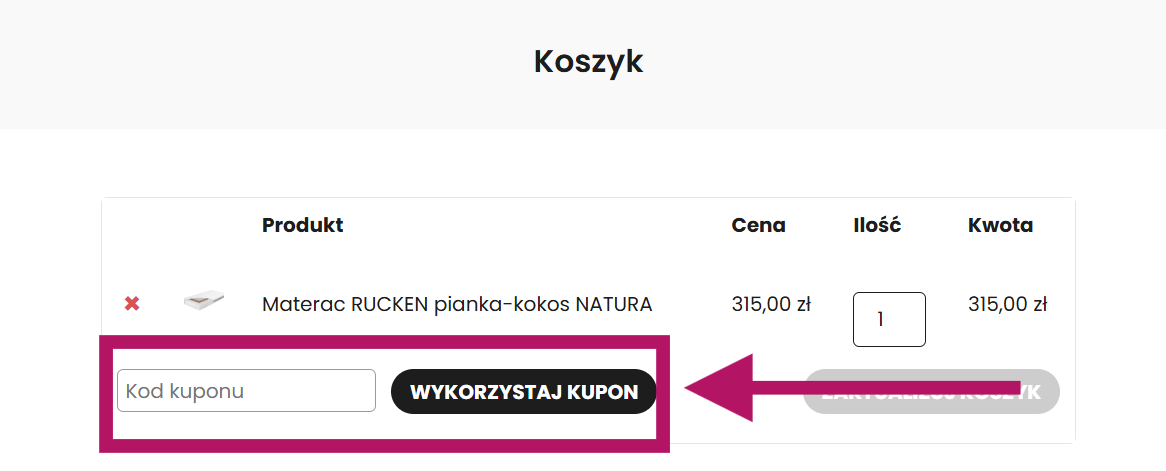 Jak wykorzystać kupon rabatowy w Sklep Julia
