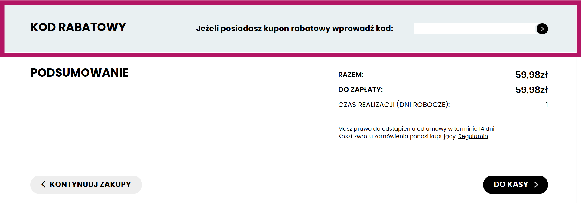 Gdzie wpisać kod rabatowy w Drogeria.pl