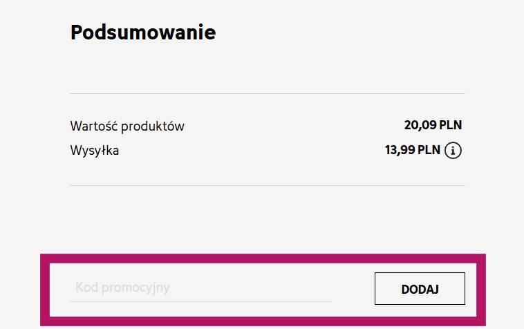 Użycie kodu promocyjnego w Szachownica.com.pl