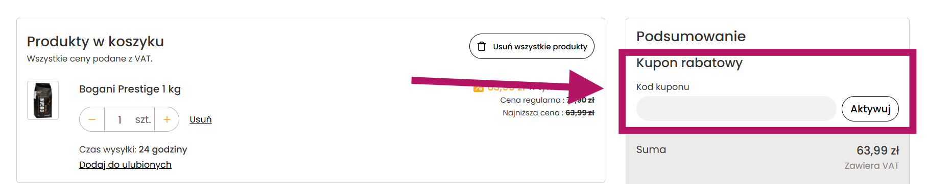 Jak wykorzystać kupon rabatowy w Sklepkawa.pl