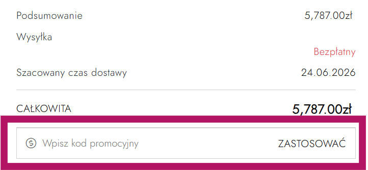 Użycie kodu promocyjnego w Omara.pl